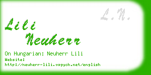 lili neuherr business card